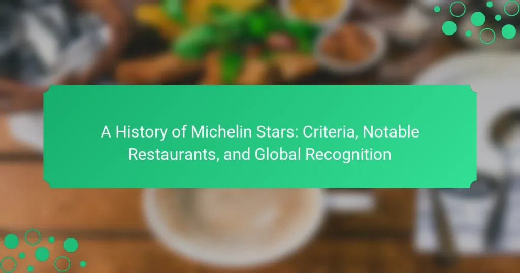 A History of Michelin Stars: Criteria, Notable Restaurants, and Global Recognition