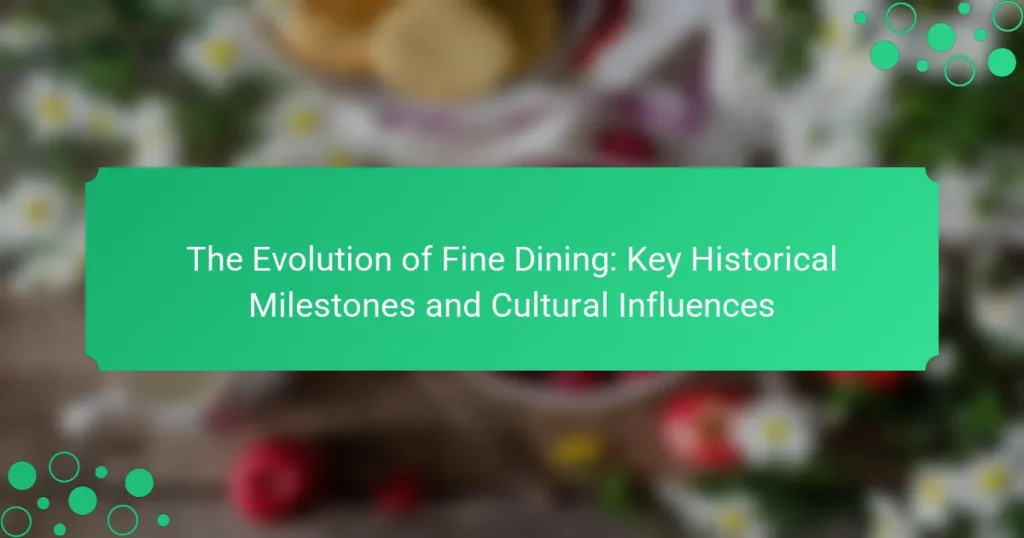 The Evolution of Fine Dining: Key Historical Milestones and Cultural Influences