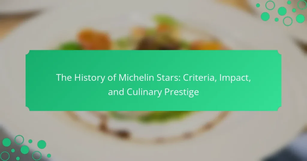 The History of Michelin Stars: Criteria, Impact, and Culinary Prestige