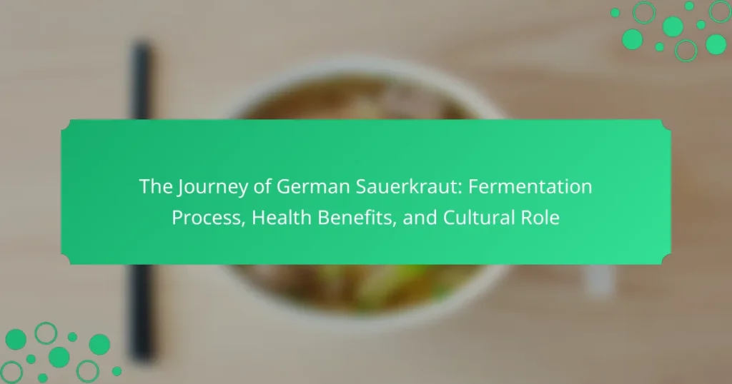 The Journey of German Sauerkraut: Fermentation Process, Health Benefits, and Cultural Role