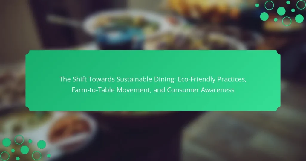 The Shift Towards Sustainable Dining: Eco-Friendly Practices, Farm-to-Table Movement, and Consumer Awareness