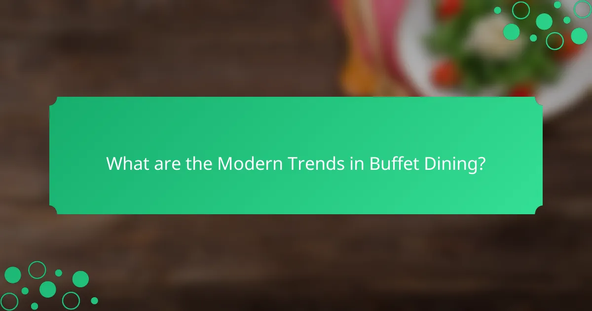 What are the Modern Trends in Buffet Dining?